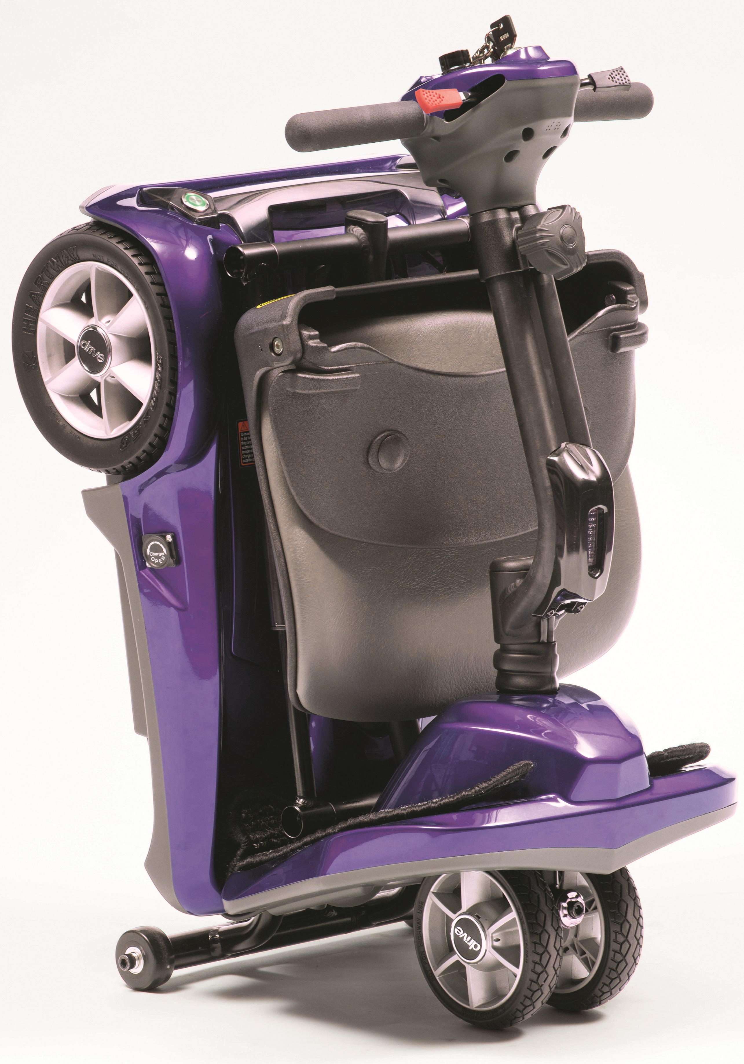 Dual Wheel Auto Fold Scooter (Purple)